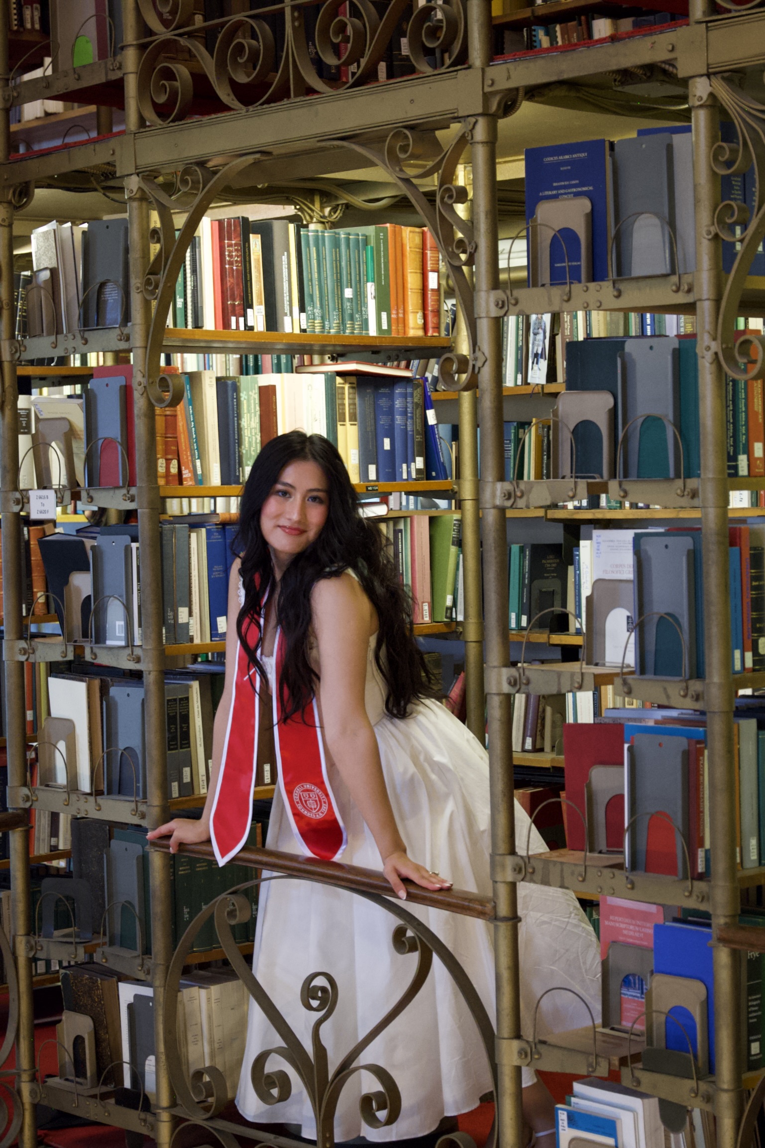 Andisha Safdariyan in Cornell library